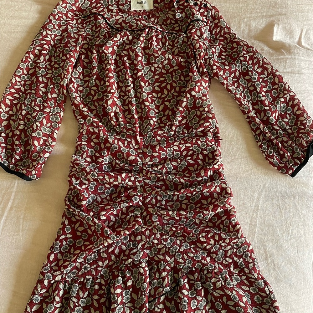 Ba&Sh Red Floral Dress
